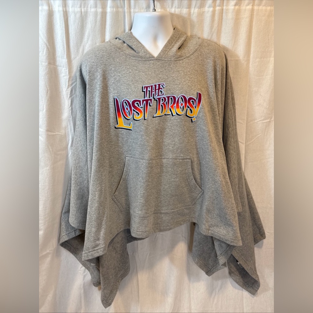 Brand New Disney The Lost Bros Graphic Fleece Poncho-One Size- Kangaroo Pocket